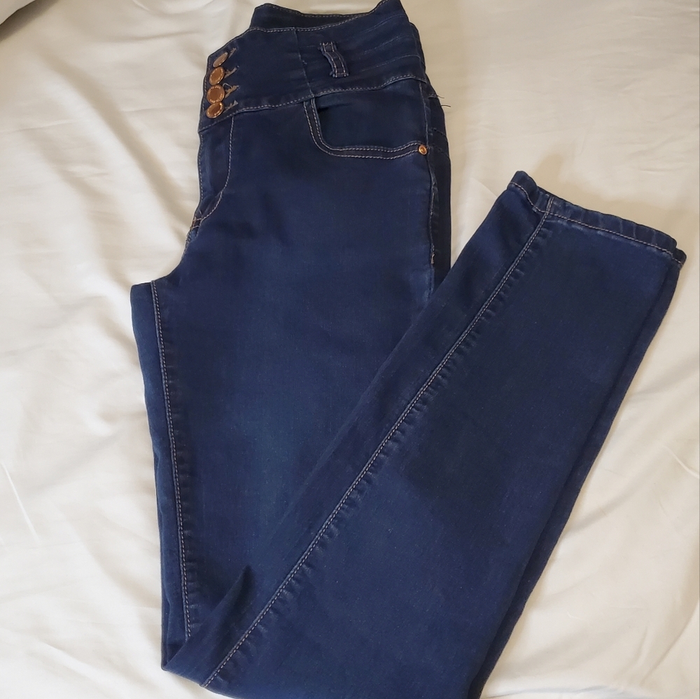 Cest Toi Jeans High-Waisted Dark Blue Women's Jeans - Picture 14 of 14